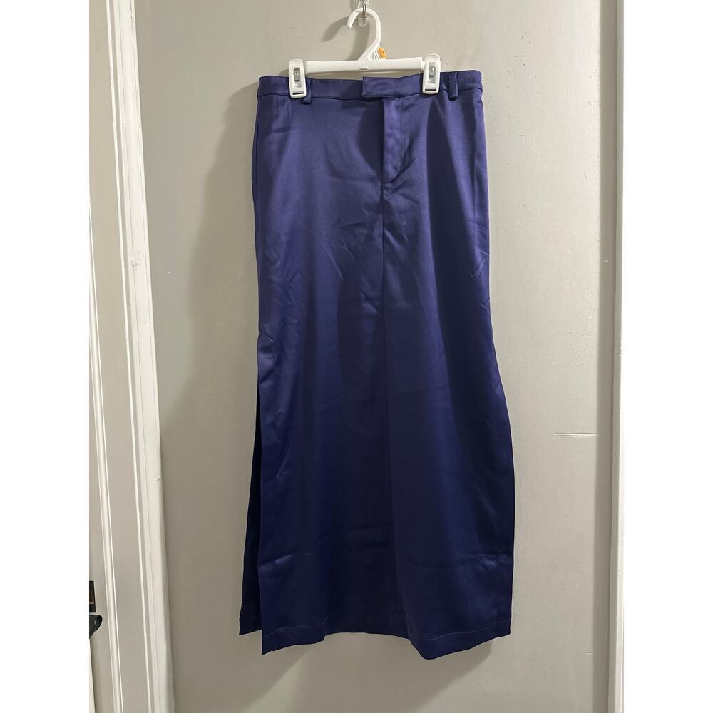 by anthropologie purple both side slit maxi skirt size US 2